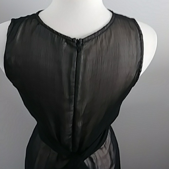 KAREN ZAMBOS VINTAGE COUTURE BLACK/BROWN DRESS - Picture 5 of 8